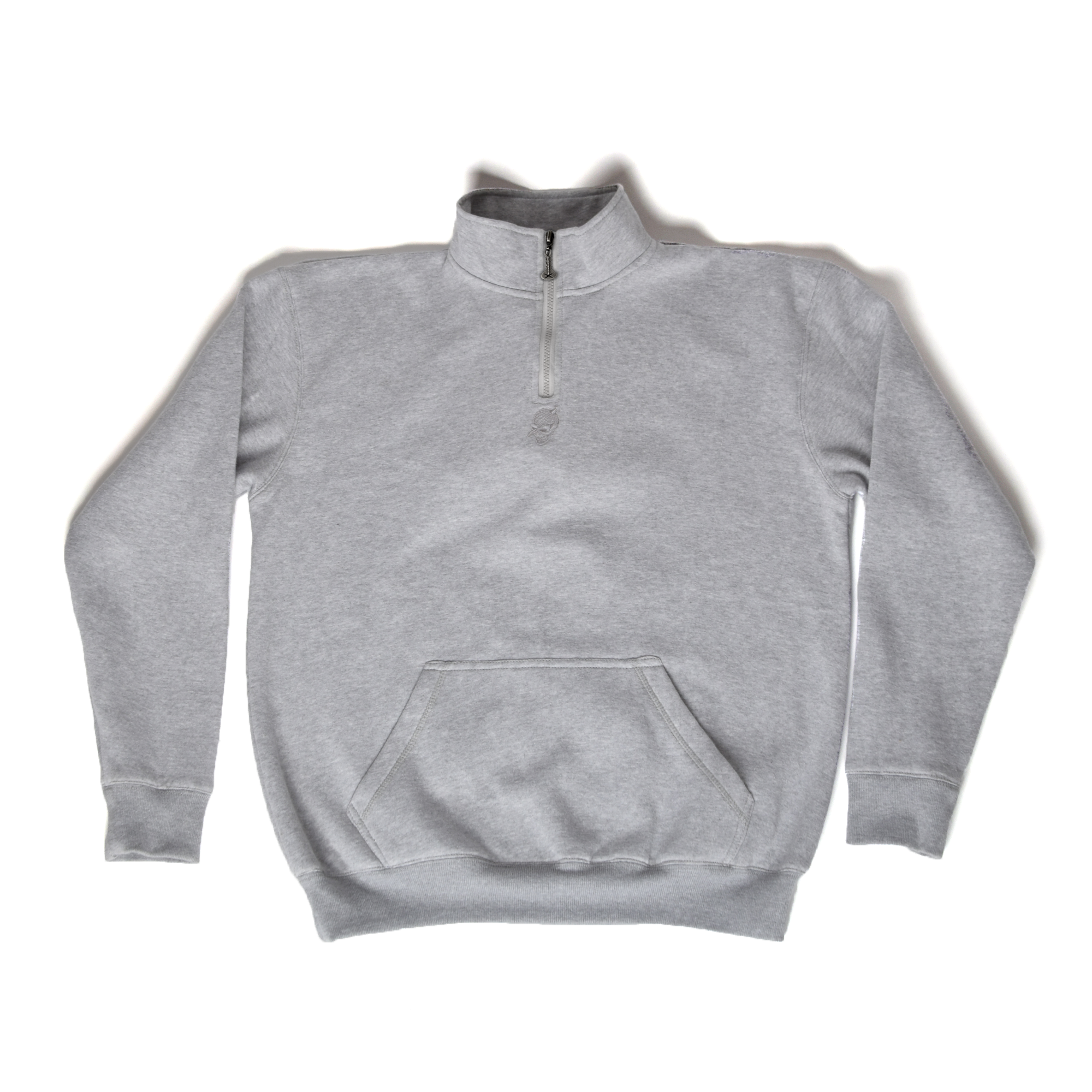Half-Zip grau meliert