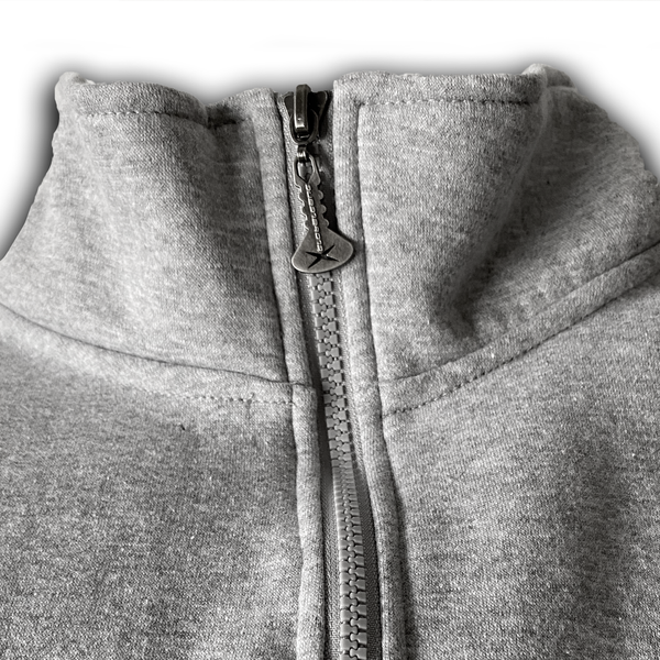 Half-Zip grau meliert