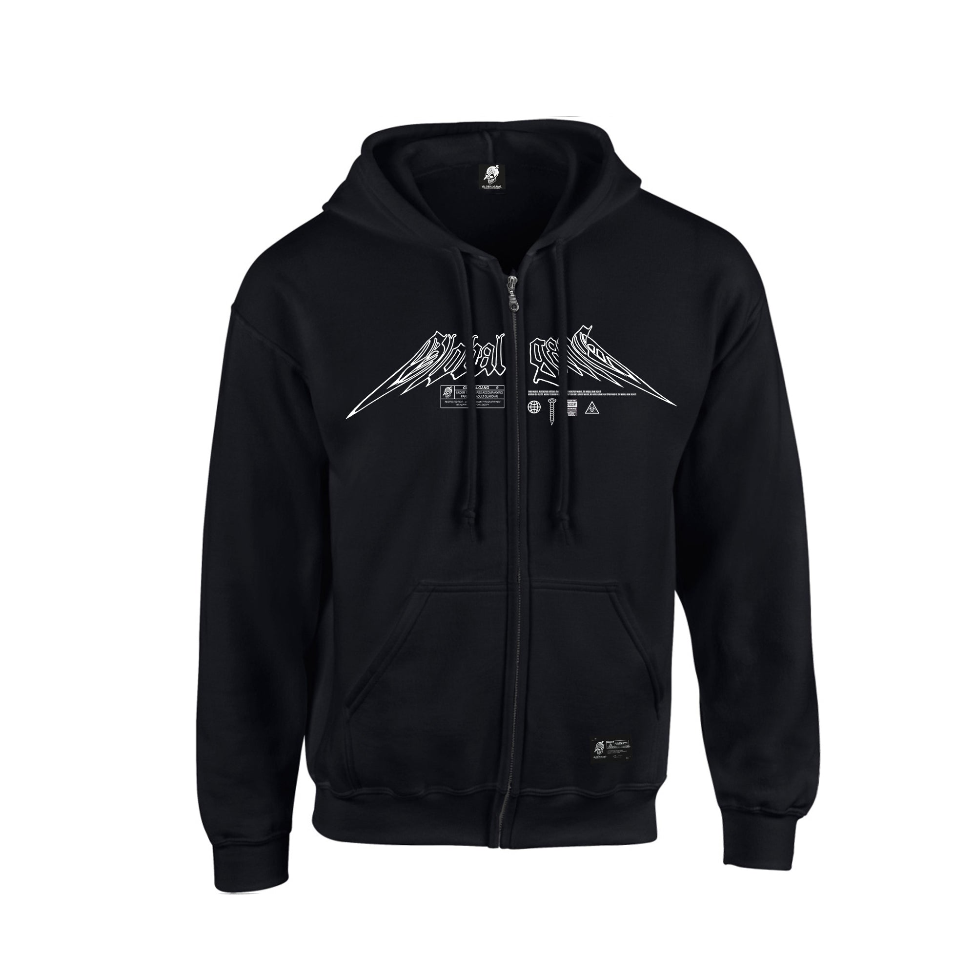Zip-Hoodie schwarz