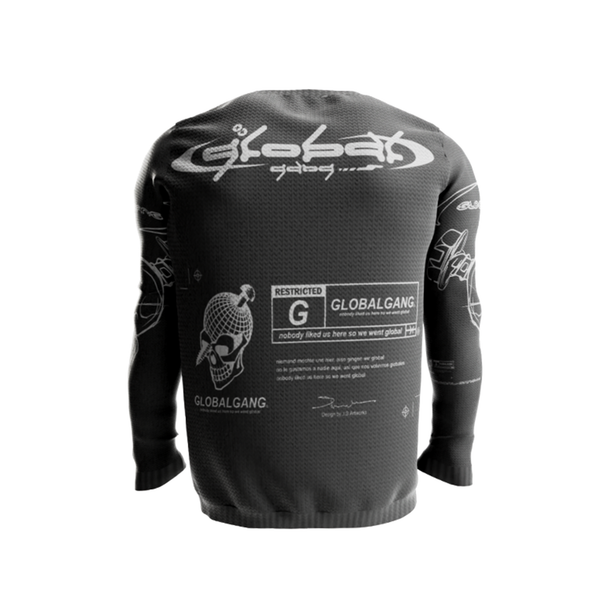 GLOBALGANG Strick-Pullover anthrazit