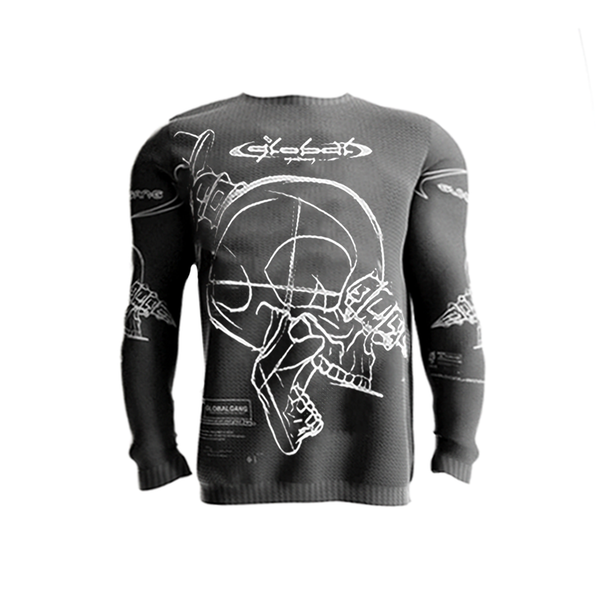 GLOBALGANG Strick-Pullover anthrazit