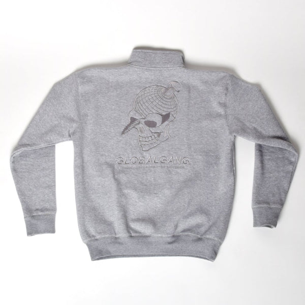 Half-Zip grau meliert